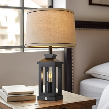 Retro Black Table Lamps Touch Control